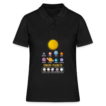 Planètes du système solaire et planètes naines - Polo Femme - noir - Devant - Ailine (174cm)