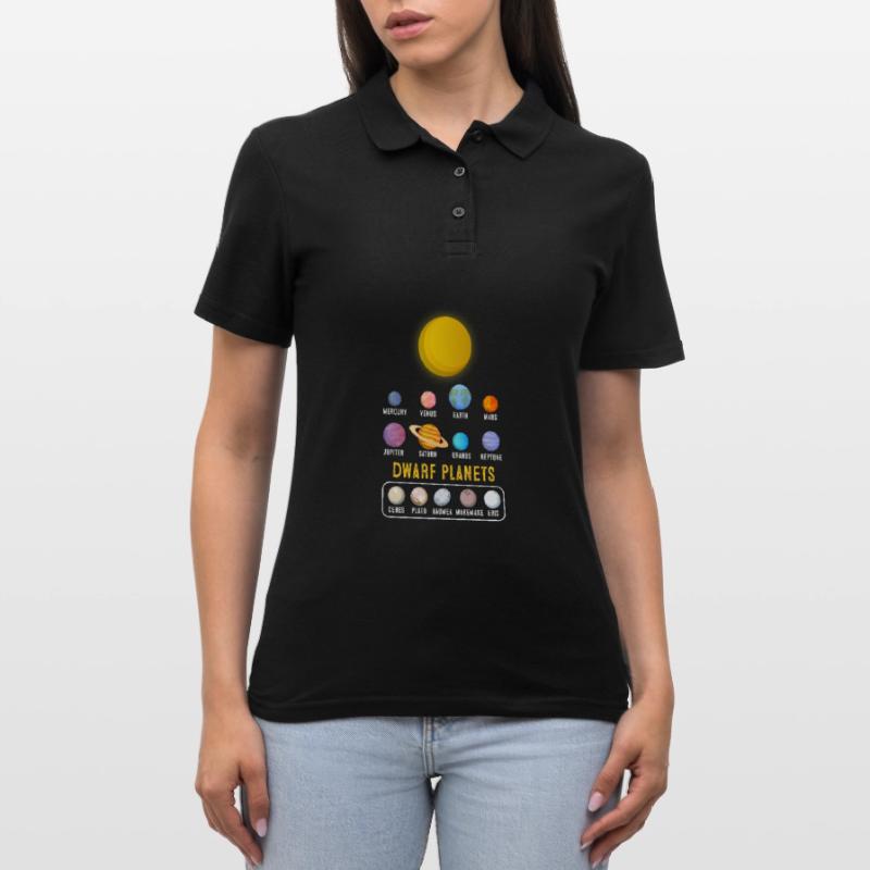 Solar System Planets and Dwarf Planets Women's Polo Shirt
