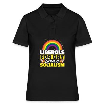 Libéraux pour le socialisme gay de l’espace - Polo Femme - noir - Devant - Ailine (174cm)