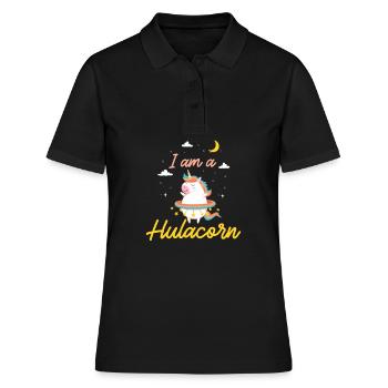Hula Hoops Ich Bin Hulacorn Mystischer Hooper - Frauen Polo Shirt - Schwarz - Vorne - Ailine (174cm)