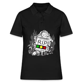 Feu tricolore reposer en toute tranquillité RIP - Polo Femme - noir - Devant - Ailine (174cm)