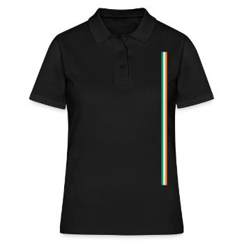 Irlandflagge Stye Streifen - Frauen Polo Shirt - Schwarz - Vorne - Ailine (174cm)