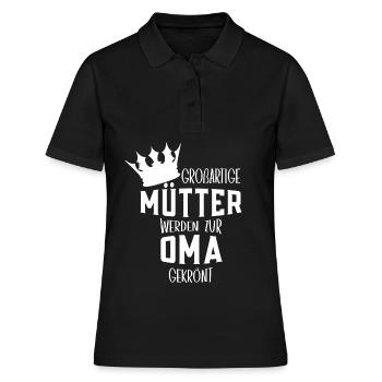 BESTE MUTTER MAMA OMA - Frauen Polo Shirt - Schwarz - Vorne - Ailine (174cm)