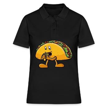 Taco mange un taco - Polo Femme - noir - Devant - Ailine (174cm)