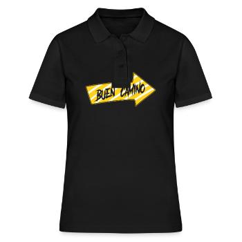 Camino De Santiago Buen Camino Camino Camino De Santiago Flèche - Polo Femme - noir - Devant - Ailine (174cm)