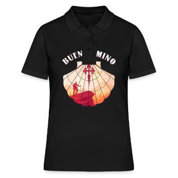 Camino De Santiago Shell Buen Camino Camino Camino De Santiago - Polo Femme - noir - Devant - Ailine (174cm)