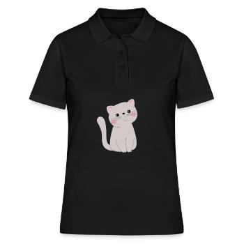 Chat mignon - Polo Femme - noir - Devant - Ailine (174cm)