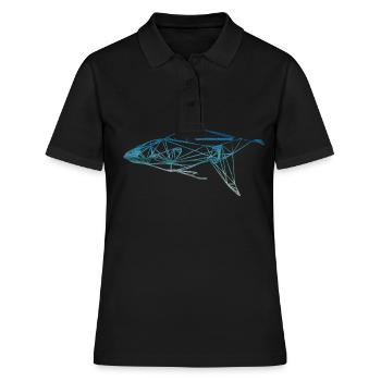 pêches de poissons géométriques cadeau de pêche angles enfants - Polo Femme - noir - Devant - Ailine (174cm)