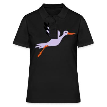 Storch - Frauen Polo Shirt - Schwarz - Vorne - Ailine (174cm)