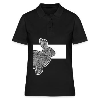 Lapins nains mignons Lapins Lapins - Polo Femme - noir - Devant - Ailine (174cm)
