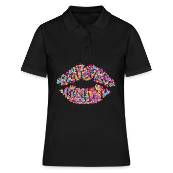 baiser la bouche - Polo Femme - noir - Devant - Ailine (174cm)