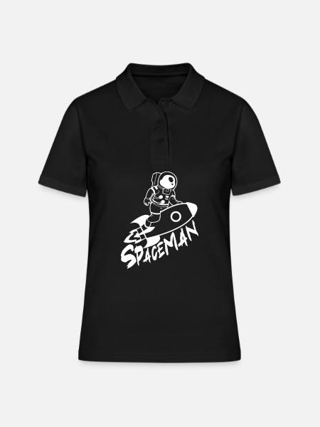 Spaceman - Polo Femme - noir