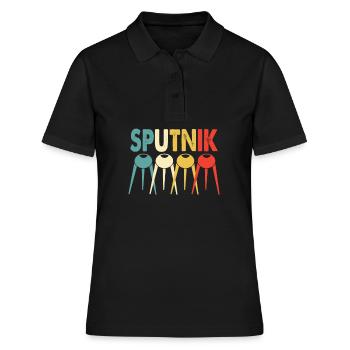 Space Sputnik - Frauen Polo Shirt - Schwarz - Vorne - Ailine (174cm)