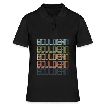 Bouldern Bouldern - Frauen Polo Shirt - Schwarz - Vorne - Ailine (174cm)