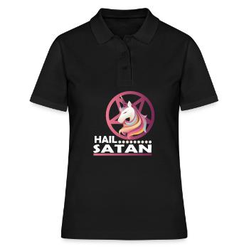 Gloire à Satan - Polo Femme - noir - Devant - Ailine (174cm)