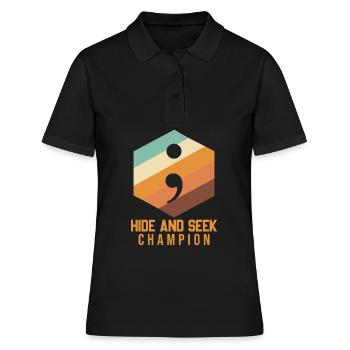 Champion du débogage en cache-cache - Polo Femme - noir - Devant - Ailine (174cm)