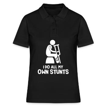 Ich mache alle meine Stunts selbst - Frauen Polo Shirt - Schwarz - Vorne - Ailine (174cm)
