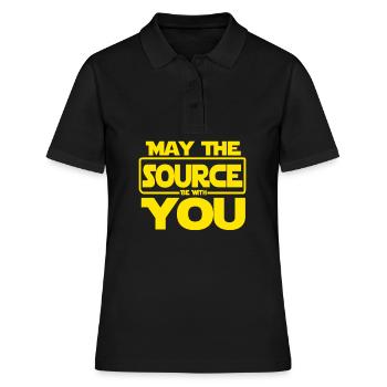 Que la source soit avec vous le code de codage - Polo Femme - noir - Devant - Ailine (174cm)
