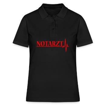 Notarzt Herzschlag Erste Hilfe Rettung - Frauen Polo Shirt - Schwarz - Vorne - Ailine (174cm)