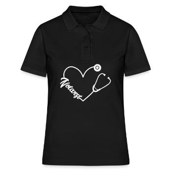 Notarzt Stethoskop Notfall Erste Hilfe - Frauen Polo Shirt - Schwarz - Vorne - Ailine (174cm)