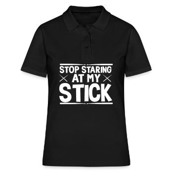 Don't stare at my drumstick drummer - Women's Polo Shirt - black - Front - Ailine (174cm)