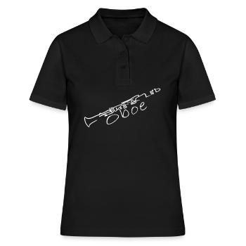 Oboe Musiker Konzert Musikinstrument - Frauen Polo Shirt - Schwarz - Vorne - Ailine (174cm)
