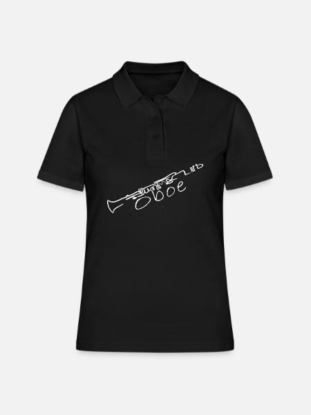 Hautbois musiciens instrument de musique - Polo Femme - noir