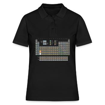 Periodic table chemist nerd chemistry geek - Women's Polo Shirt - black - Front - Ailine (174cm)