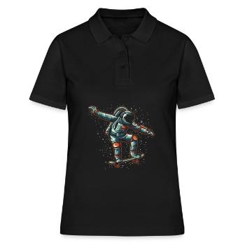 Espace astronaute Espace cosmonaute - Polo Femme - noir - Devant - Ailine (174cm)