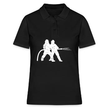 Pompier pompiers secours pompiers - Polo Femme - noir - Devant - Ailine (174cm)