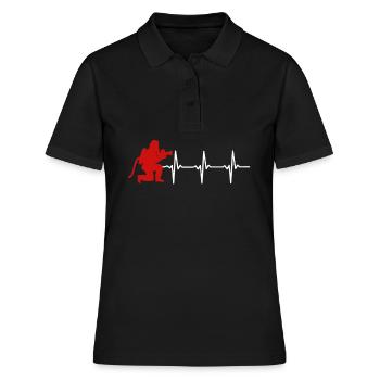 Urgence incendie des pompiers - Polo Femme - noir - Devant - Ailine (174cm)