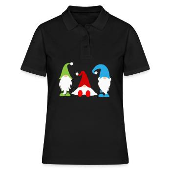 Imp gnome colorful holidays - Women's Polo Shirt - black - Front - Ailine (174cm)