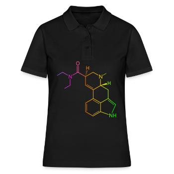 GOA Hofmann Glücksformel Strukturformel - Frauen Polo Shirt - Schwarz - Vorne - Ailine (174cm)