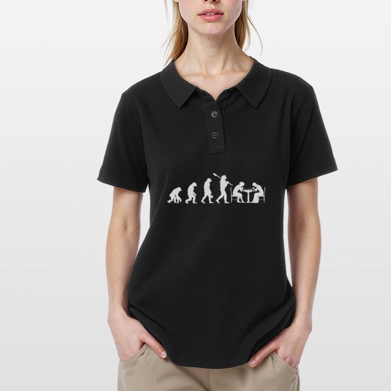 Chess master king queen evolution Women's Polo Shirt