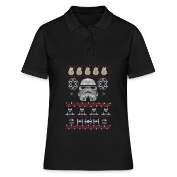 Menace fantôme de chandail de Noël laid - Polo Femme - noir - Devant - Ailine (174cm)