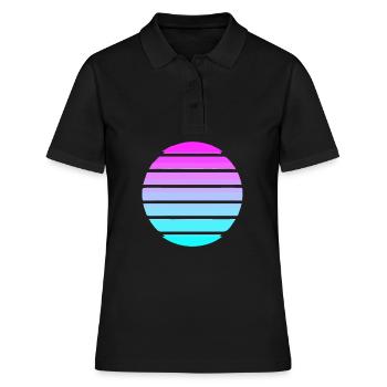Vaporware Cyber 1970 Techno Culture - Polo Femme - noir - Devant - Ailine (174cm)