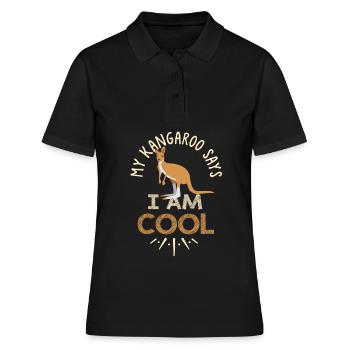 Cool kangourou marsupial animal mignon - Polo Femme - noir - Devant - Ailine (174cm)