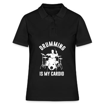 Musicien de percussion batteur pilon - Polo Femme - noir - Devant - Ailine (174cm)