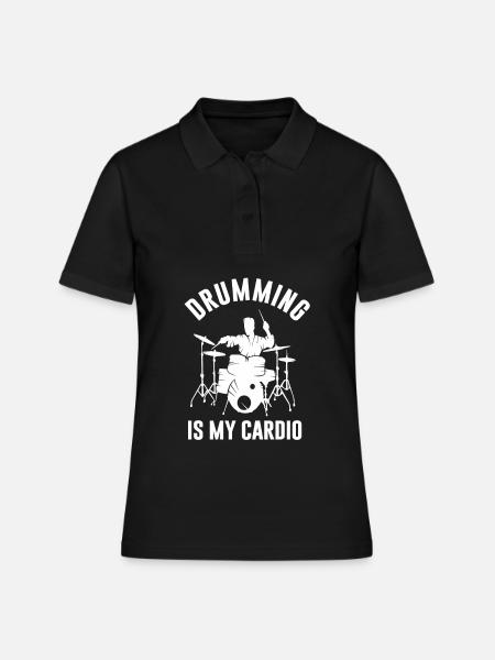 Musicien de percussion batteur pilon - Polo Femme - noir