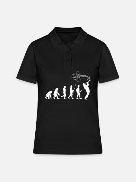 Instrument à vent musicien évolution trompette - Polo Femme - noir