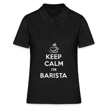 Café barista Cappuccino - Polo Femme - noir - Devant - Ailine (174cm)