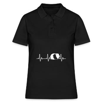 Cochon d'Inde battement de coeur cochon d'Inde - Polo Femme - noir - Devant - Ailine (174cm)