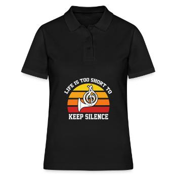 Horn Retro Concert Band Musicien de concert - Polo Femme - noir - Devant - Ailine (174cm)