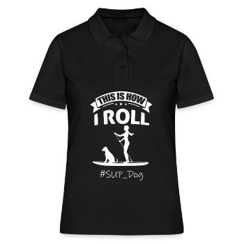 Canoe dog paddle boat kayak paddling boat - Women's Polo Shirt - black - Front - Ailine (174cm)