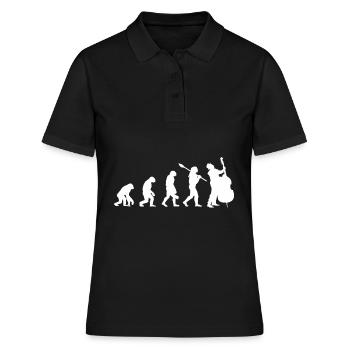 Kontrabass Streichinstrument Orchester Konzert - Frauen Polo Shirt - Schwarz - Vorne - Ailine (174cm)