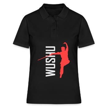 Entraînement Wushu Tai-Chi Arts Martiaux MMA - Polo Femme - noir - Devant - Ailine (174cm)