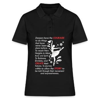 Danseuse de ballet ballerine école de danse - Polo Femme - noir - Devant - Ailine (174cm)