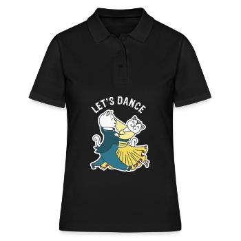 Foxtrot dance school dance class funny dance - Women's Polo Shirt - black - Front - Ailine (174cm)
