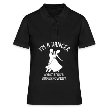 Foxtrot dancer dance school dance class dance - Women's Polo Shirt - black - Front - Ailine (174cm)
