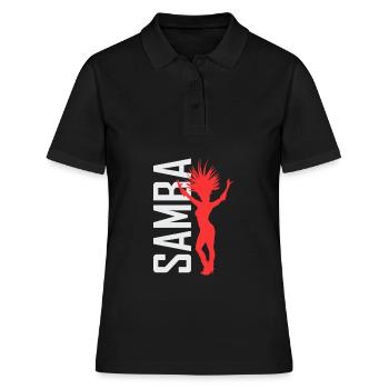 Samba Tänzerin Sambakurs Gesellschaftstanz - Frauen Polo Shirt - Schwarz - Vorne - Ailine (174cm)